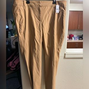Tan colored dress pants, slim ankle size 22 midrise Lane Bryant new with tags